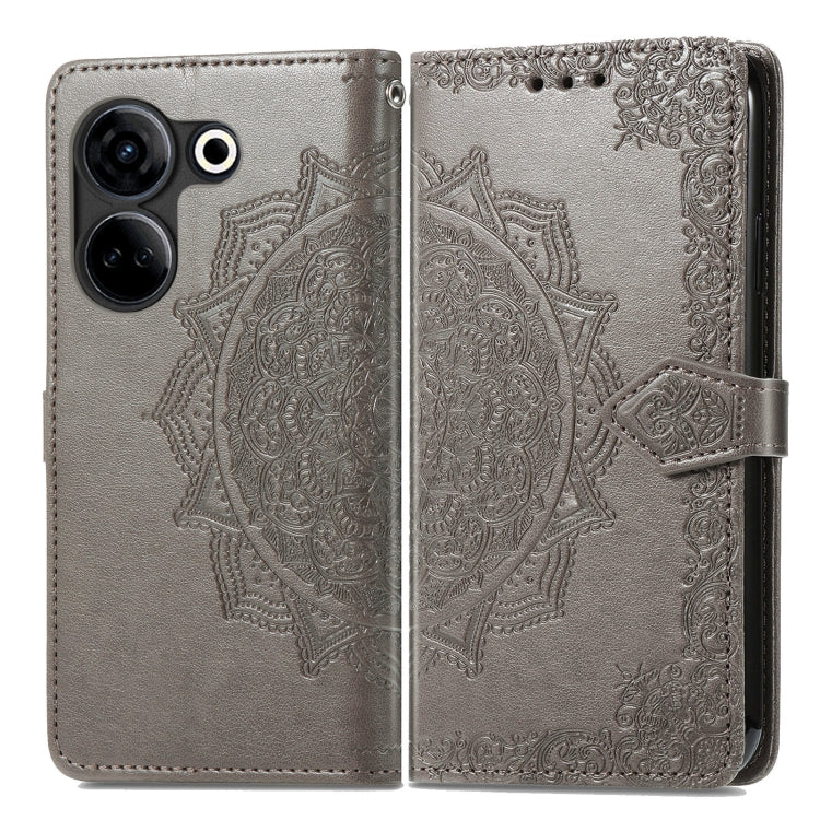 For Tecno Camon 20 Mandala Flower Embossed Leather Phone Case