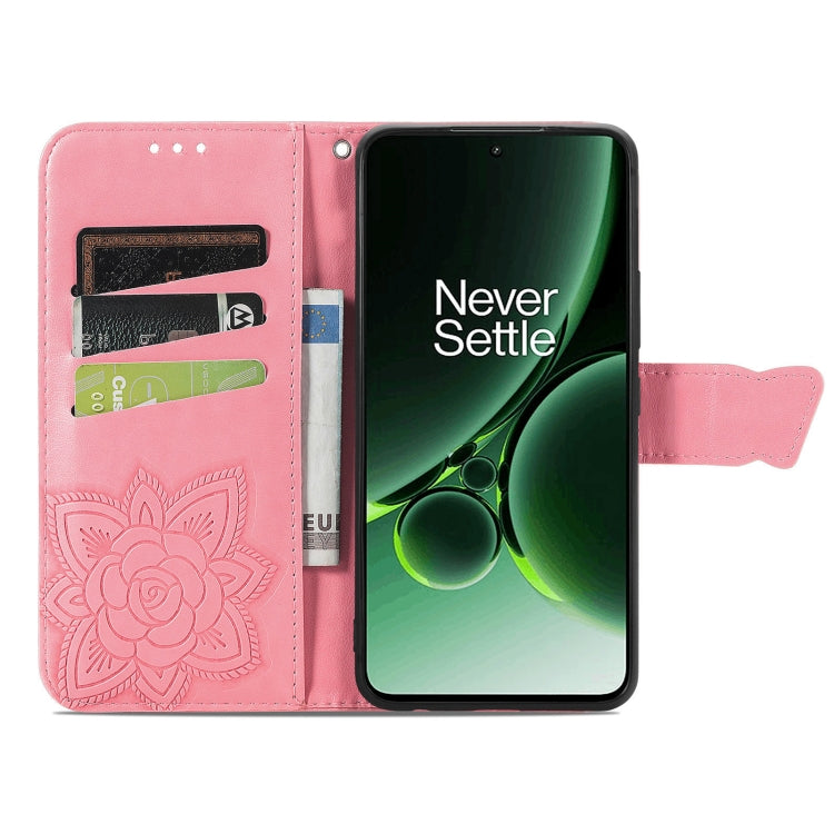 For OnePlus Nord 3 Butterfly Love Flower Embossed Leather Phone Case