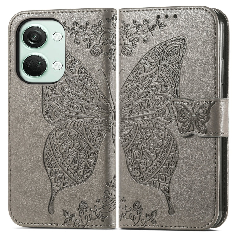 For OnePlus Nord 3 Butterfly Love Flower Embossed Leather Phone Case