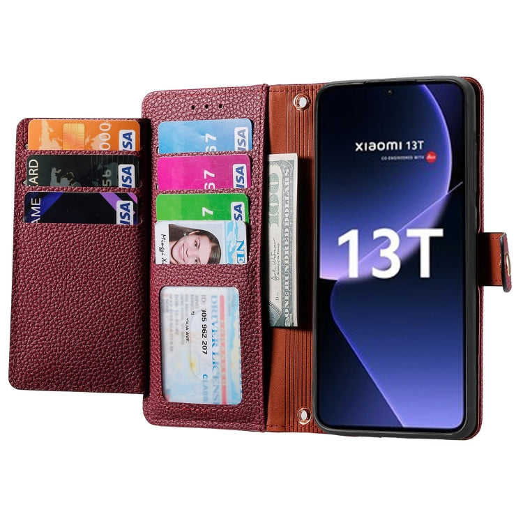 For Xiaomi 13T Love Zipper Lanyard Leather Phone Case