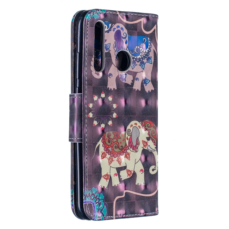 3D Colored Drawing Pattern Horizontal Flip Leather Case for Huawei Honor 10i / P Smart Plus, with Holder & Card Slots & Wallet
