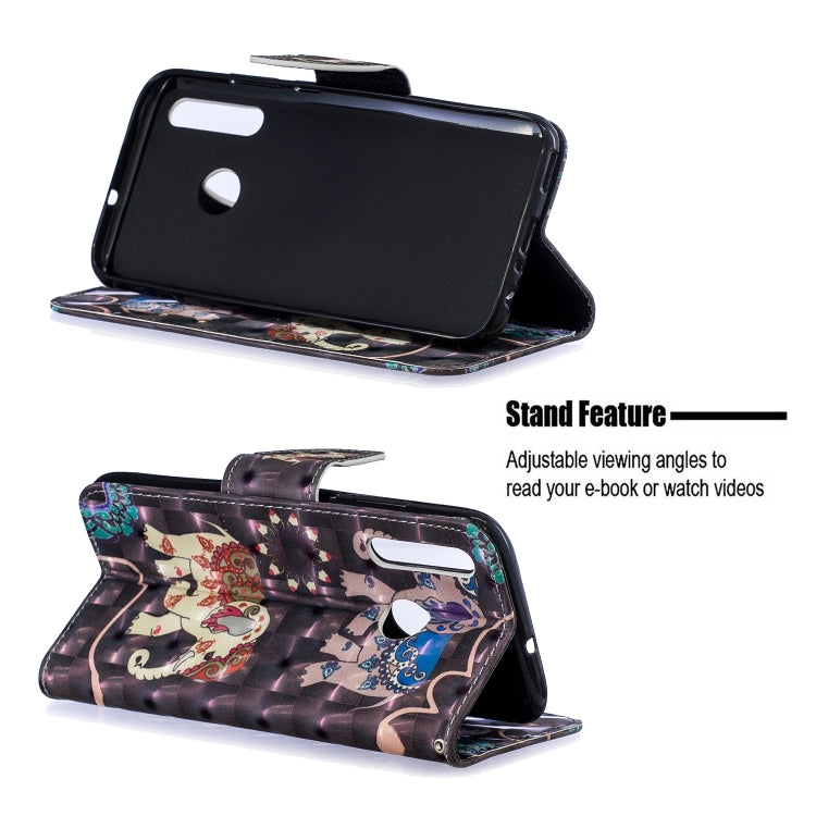 3D Colored Drawing Pattern Horizontal Flip Leather Case for Huawei Honor 10i / P Smart Plus, with Holder & Card Slots & Wallet