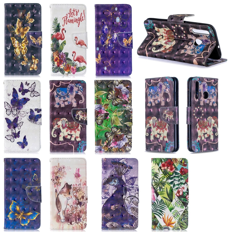 3D Colored Drawing Pattern Horizontal Flip Leather Case for Huawei Honor 10i / P Smart Plus, with Holder & Card Slots & Wallet
