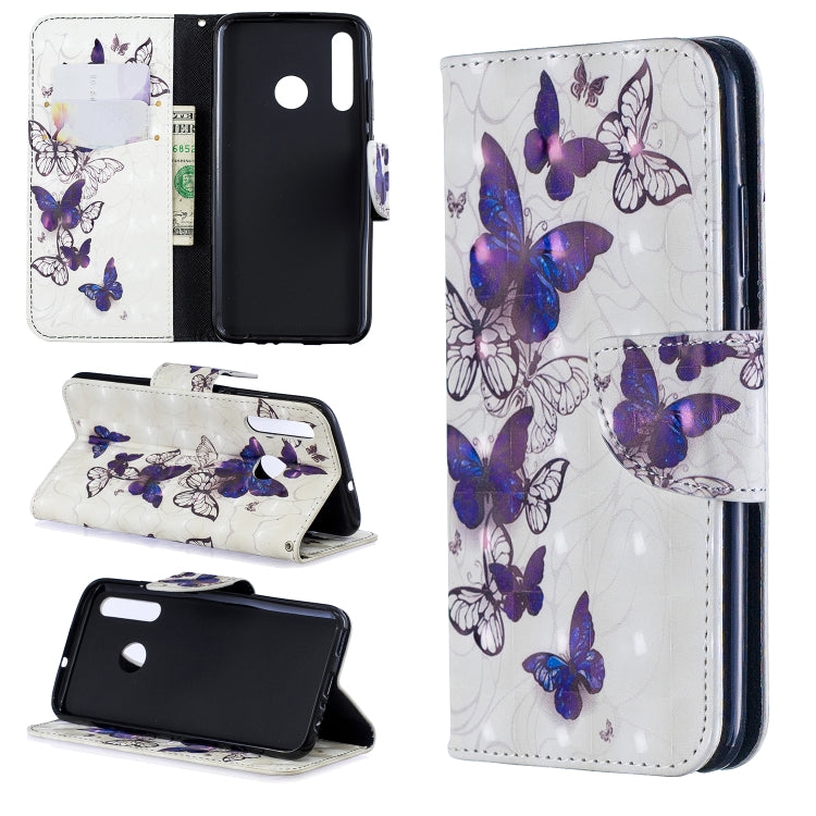 3D Colored Drawing Pattern Horizontal Flip Leather Case for Huawei Honor 10i / P Smart Plus, with Holder & Card Slots & Wallet