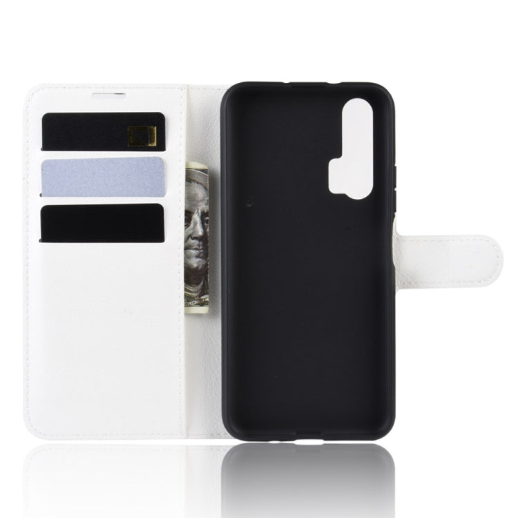 Litchi Texture Horizontal Flip Leather Case for Huawei Honor 20 Pro, with Wallet & Holder & Card Slots