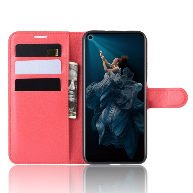Litchi Texture Horizontal Flip Leather Case for Huawei Honor 20 Pro, with Wallet & Holder & Card Slots