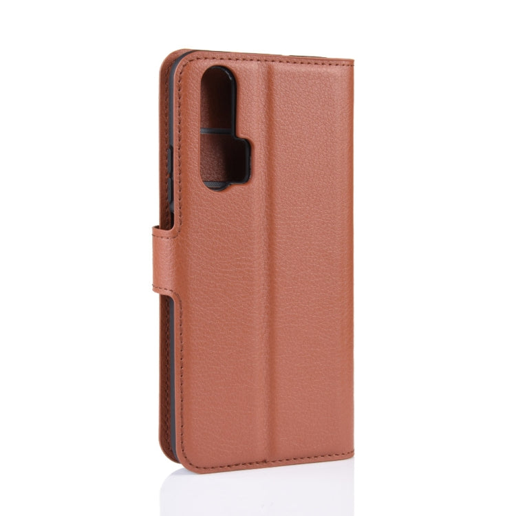 Litchi Texture Horizontal Flip Leather Case for Huawei Honor 20 Pro, with Wallet & Holder & Card Slots