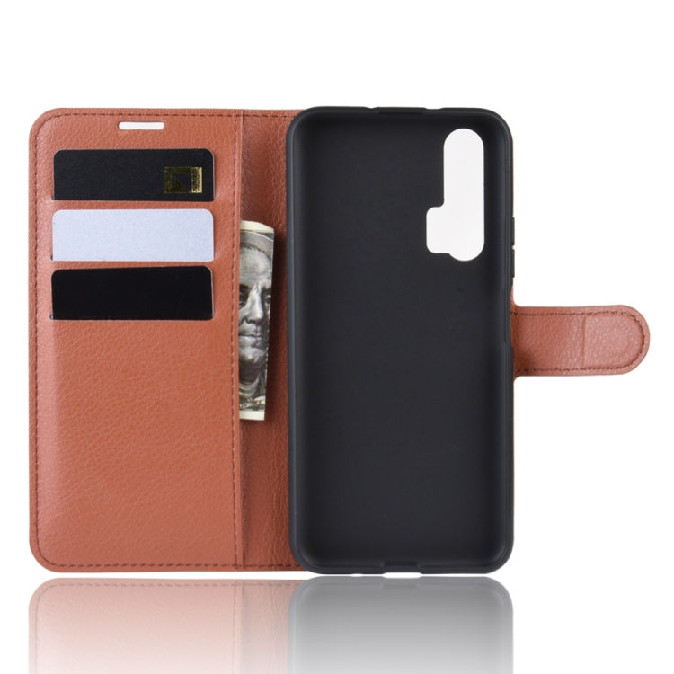 Litchi Texture Horizontal Flip Leather Case for Huawei Honor 20 Pro, with Wallet & Holder & Card Slots