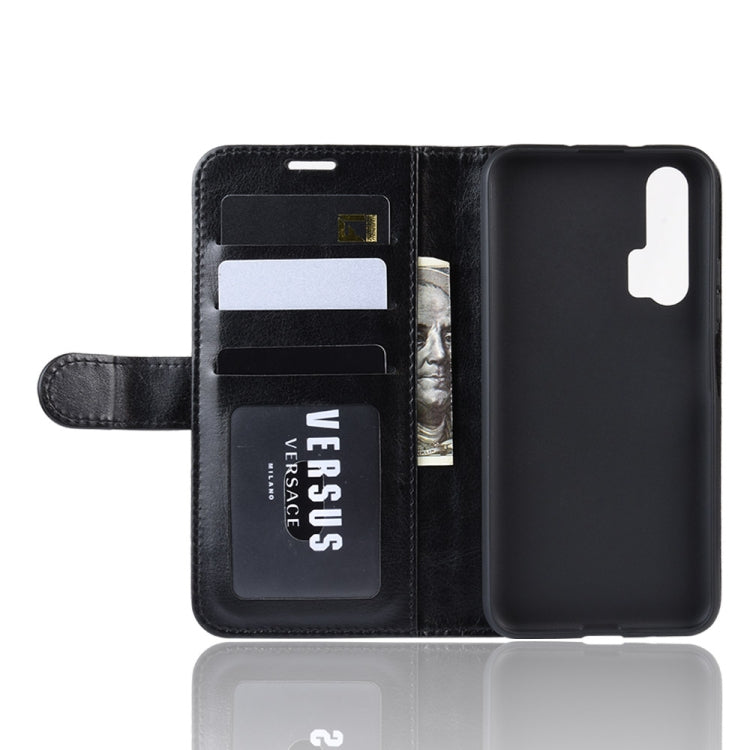 R64 Texture Single Fold Horizontal Flip Leather Case for Huawei Honor 20 Pro, with Holder & Card Slots & Wallet