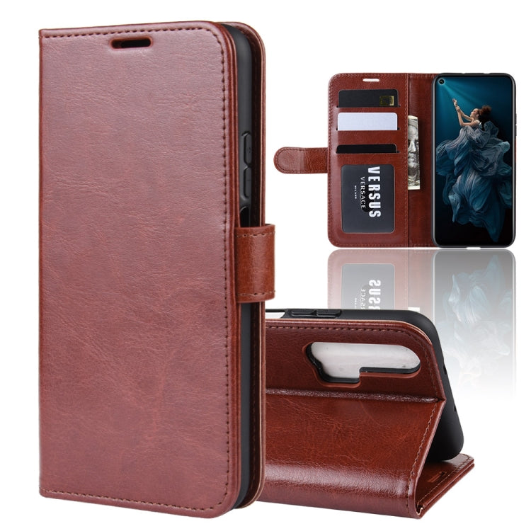 R64 Texture Single Fold Horizontal Flip Leather Case for Huawei Honor 20 Pro, with Holder & Card Slots & Wallet