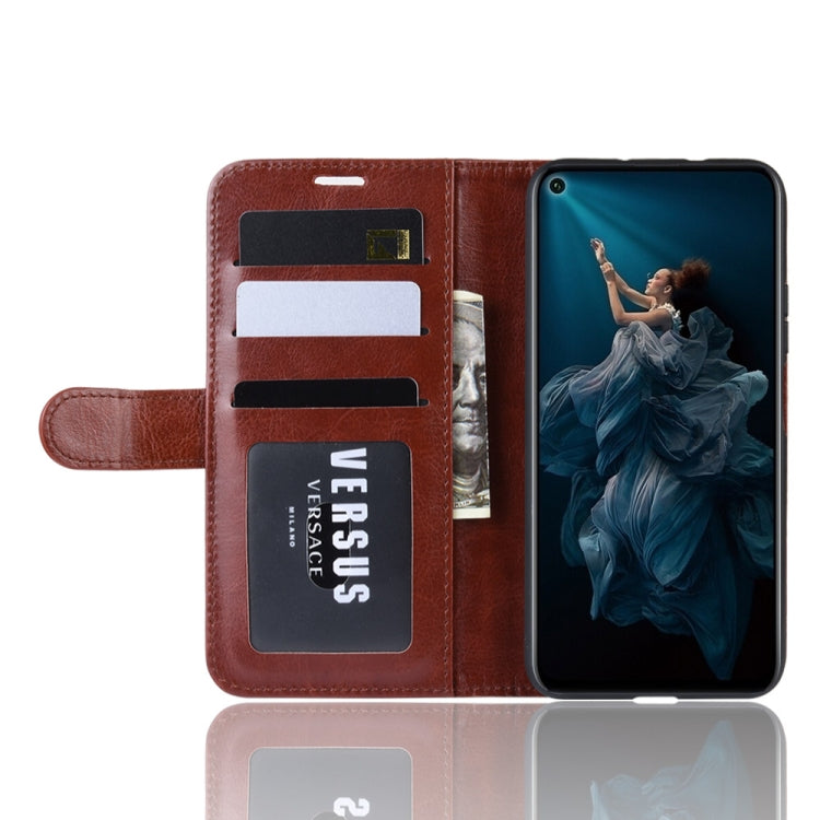 R64 Texture Single Fold Horizontal Flip Leather Case for Huawei Honor 20 Pro, with Holder & Card Slots & Wallet