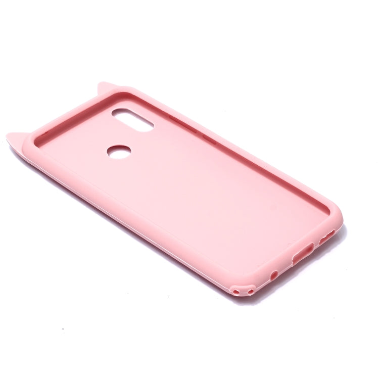 Lovely 3D Moustache Cat Soft Silicone Back Case for Huawei Nova 3i