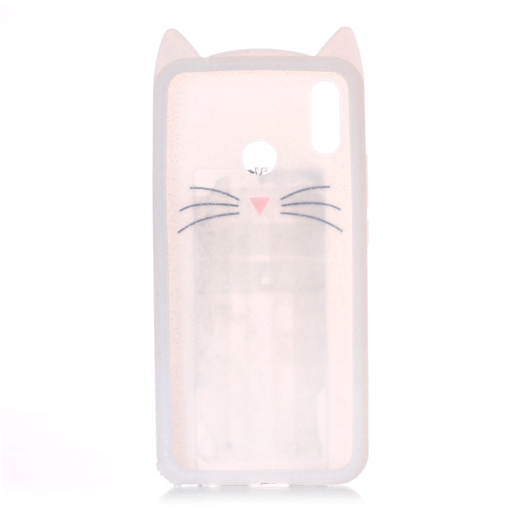 Lovely 3D Moustache Cat Soft Silicone Back Case for Huawei Nova 3i