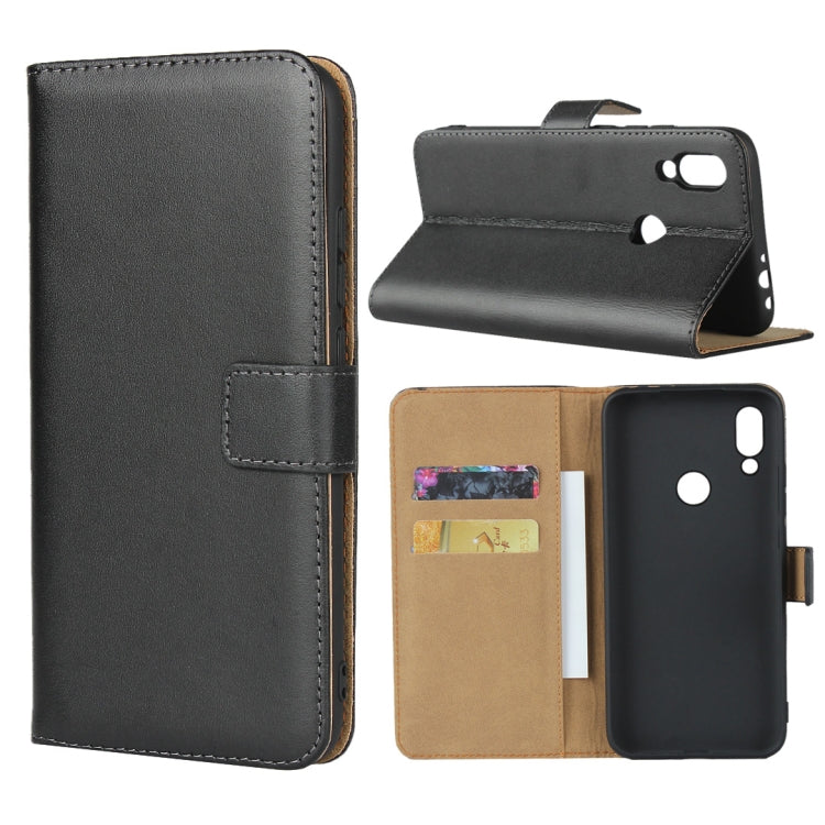 Leather Horizontal Flip Holster for Xiaomi Redmi 7 , with Magnetic Clasp and Bracket and Card Slot and Wallet(Black)
