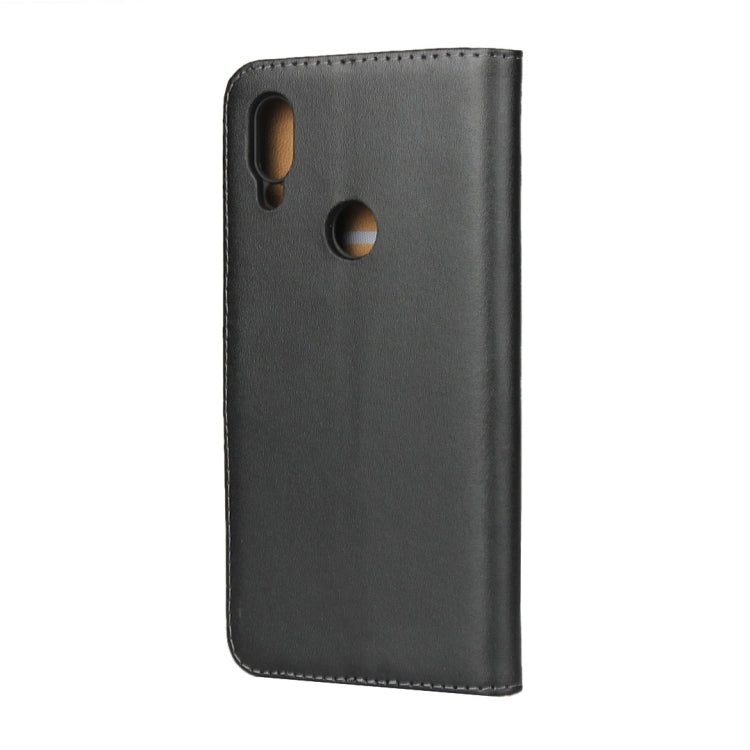 Leather Horizontal Flip Holster for Xiaomi Redmi 7 , with Magnetic Clasp and Bracket and Card Slot and Wallet(Black)