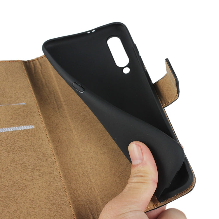 Horizontal Flip Leather Case for Xiaomi Mi 9 , with Magnetic Clasp and Bracket and Card Slot and Wallet(Black)