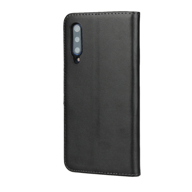 Horizontal Flip Leather Case for Xiaomi Mi 9 , with Magnetic Clasp and Bracket and Card Slot and Wallet(Black)
