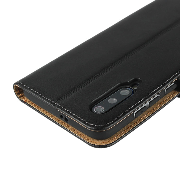 Horizontal Flip Leather Case for Xiaomi Mi 9 , with Magnetic Clasp and Bracket and Card Slot and Wallet(Black)