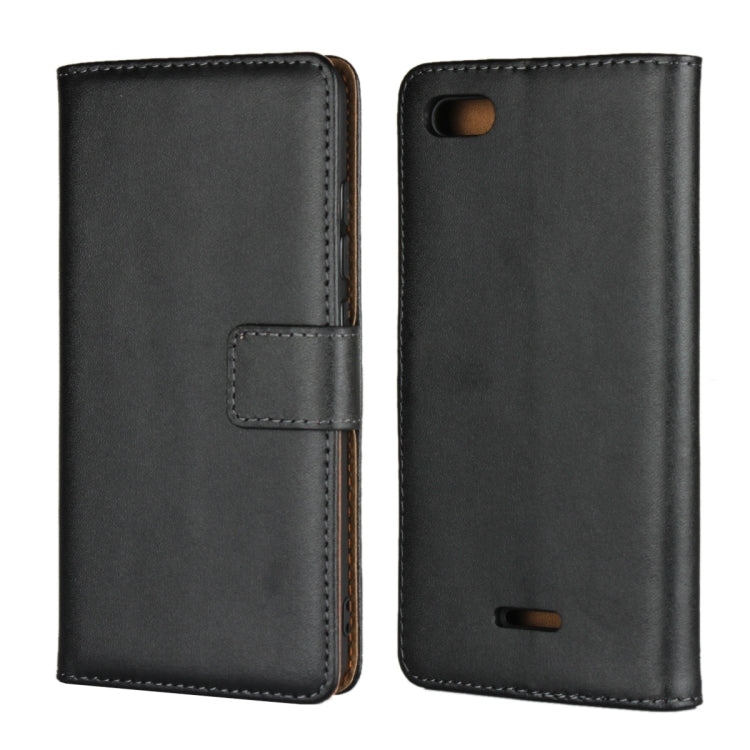 Leather Horizontal Flip Holster for Xiaomi Redmi 6A , with Magnetic Clasp and Bracket and Card Slot and Wallet(Black)