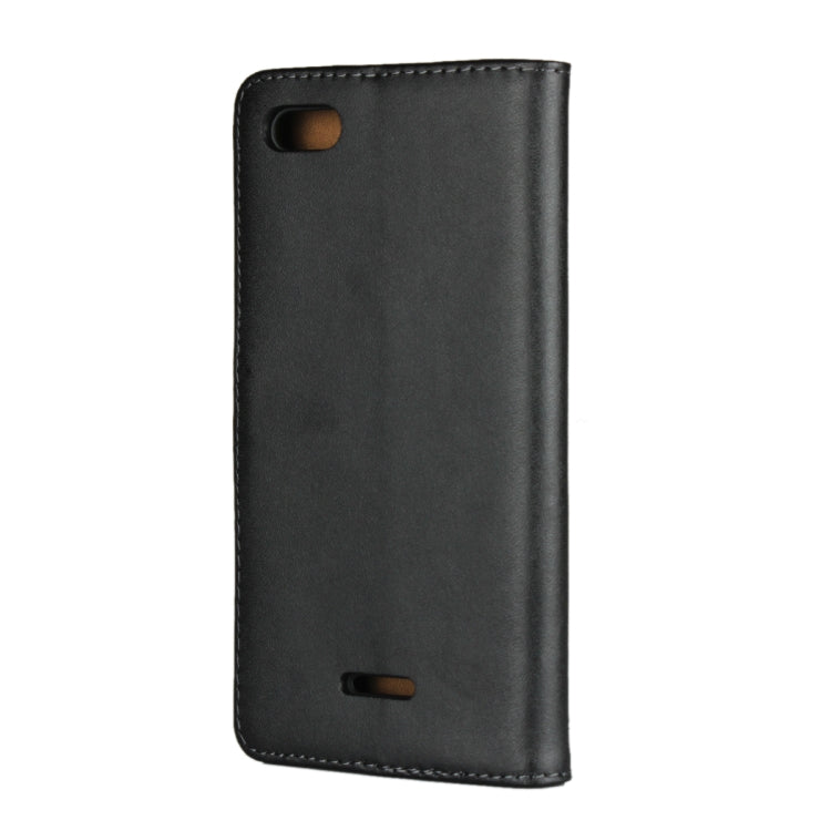 Leather Horizontal Flip Holster for Xiaomi Redmi 6A , with Magnetic Clasp and Bracket and Card Slot and Wallet(Black)