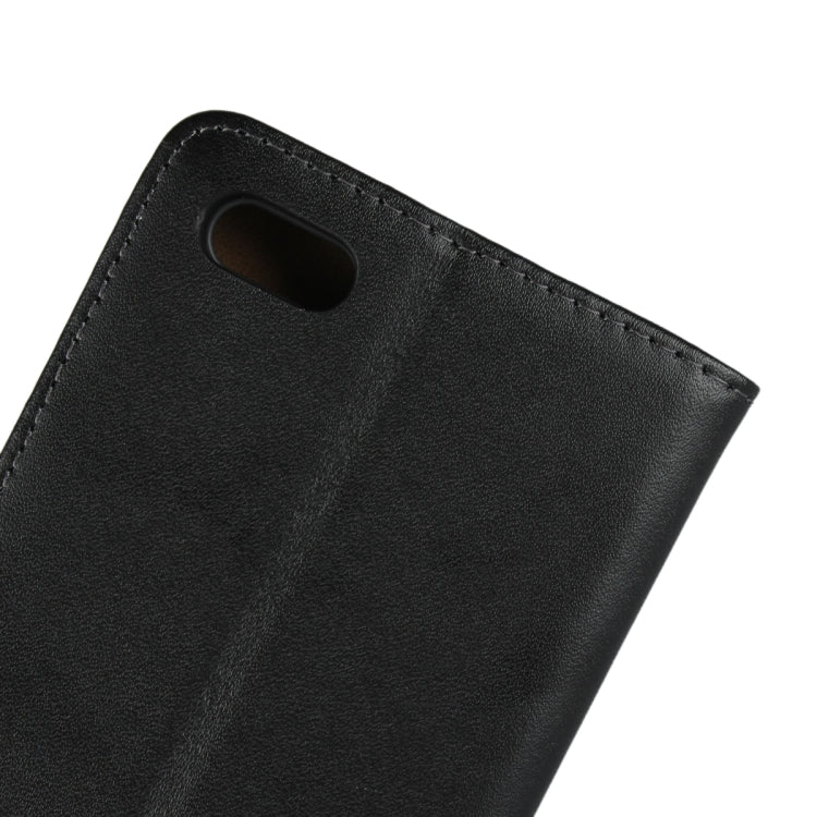 Leather Horizontal Flip Holster for Xiaomi Redmi 6A , with Magnetic Clasp and Bracket and Card Slot and Wallet(Black)