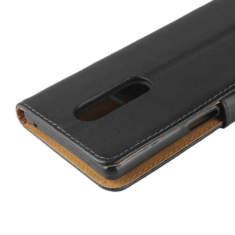 Leather Horizontal Flip Holster for Sony XZ4 ,with Magnetic Clasp and Bracket and Card Slot and Wallet(Black)