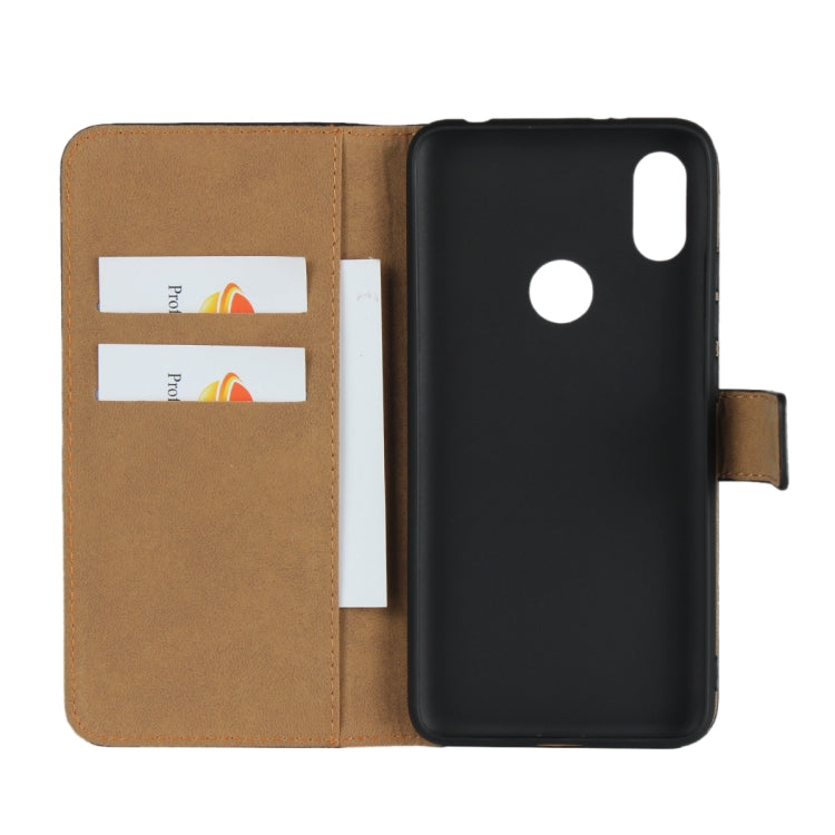 Leather Horizontal Flip Holster for Xiaomi Redmi S2 with Magnetic Clasp and Bracket and Card Slot and Wallet(Black)