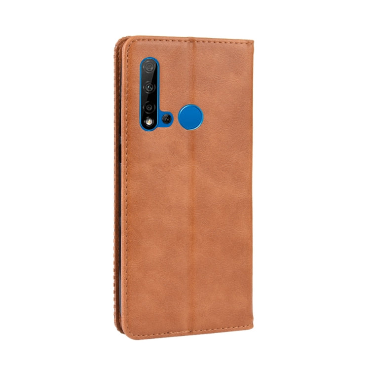Magnetic Buckle Retro Crazy Horse Texture Horizontal Flip Leather Case for Huawei P20 lite (2019) / Nova 5i, with Holder & Card Slots & Photo Frame