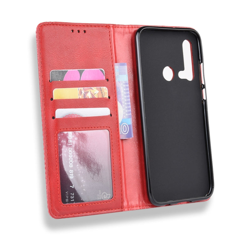 Magnetic Buckle Retro Crazy Horse Texture Horizontal Flip Leather Case for Huawei P20 lite (2019) / Nova 5i, with Holder & Card Slots & Photo Frame