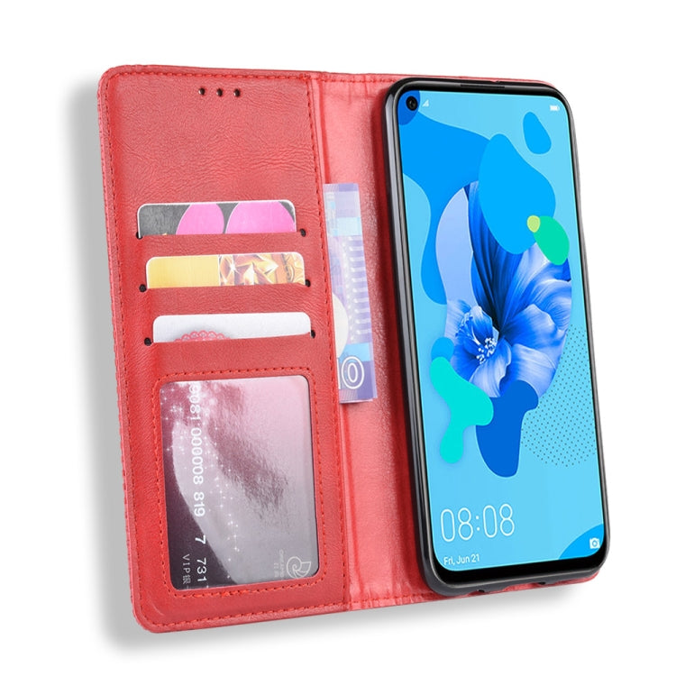 Magnetic Buckle Retro Crazy Horse Texture Horizontal Flip Leather Case for Huawei P20 lite (2019) / Nova 5i, with Holder & Card Slots & Photo Frame