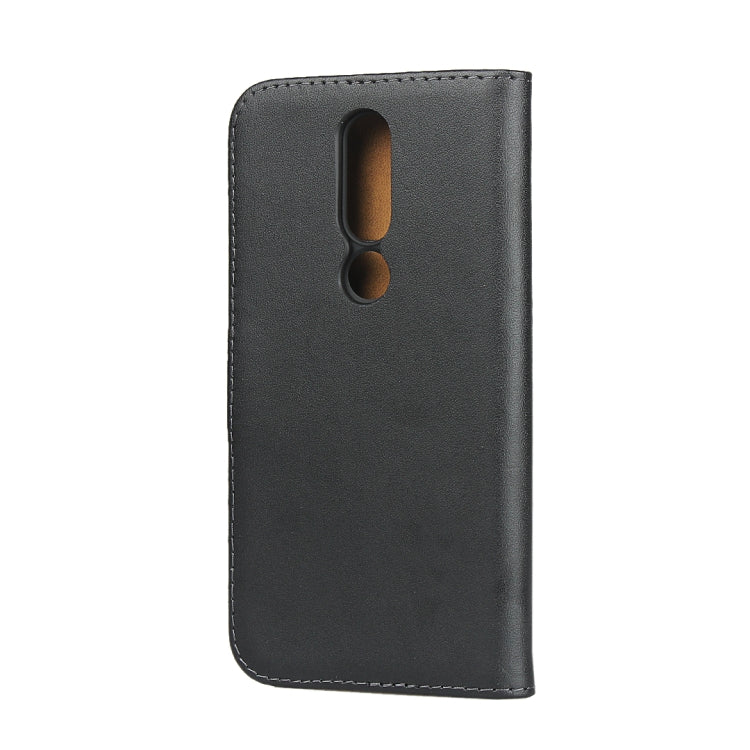 Leather Horizontal Flip Holster for Nokia X5 , with Magnetic Clasp and Bracket and Card Slot and Wallet(Black)