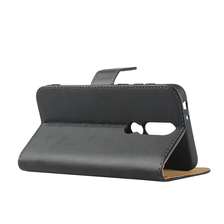 Leather Horizontal Flip Holster for Nokia X5 , with Magnetic Clasp and Bracket and Card Slot and Wallet(Black)