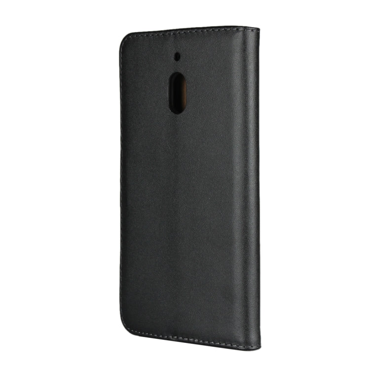 Leather Horizontal Flip Holster for Nokia 2.1 , with Magnetic Clasp and Bracket and Card Slot and Wallet(Black)