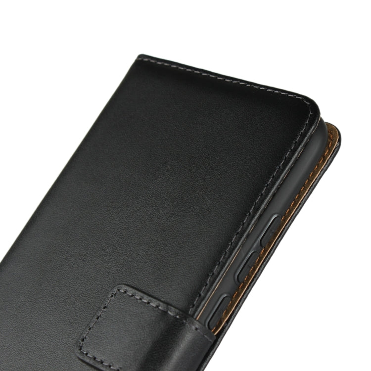 Leather Horizontal Flip Holster for Huawei Y9 2019/Enjoy 9 Plus with Magnetic Clasp and Bracket and Card Slot and Wallet(Black)