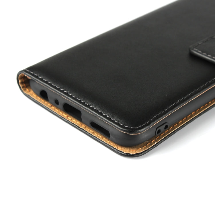 Leather Horizontal Flip Holster for Huawei Y9 2019/Enjoy 9 Plus with Magnetic Clasp and Bracket and Card Slot and Wallet(Black)