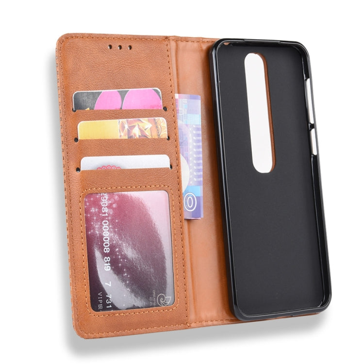 Magnetic Buckle Retro Crazy Horse Texture Horizontal Flip Leather Case for Vodafone Smart V10 (VFD730) , with Holder & Card Slots & Photo Frame
