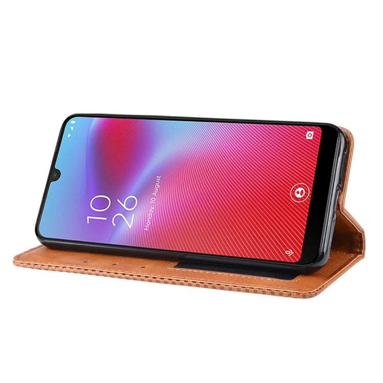 Magnetic Buckle Retro Crazy Horse Texture Horizontal Flip Leather Case for Vodafone Smart V10 (VFD730) , with Holder & Card Slots & Photo Frame