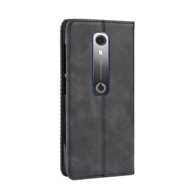 Magnetic Buckle Retro Crazy Horse Texture Horizontal Flip Leather Case for Vodafone Smart N10 (VFD630) , with Holder & Card Slots & Photo Frame
