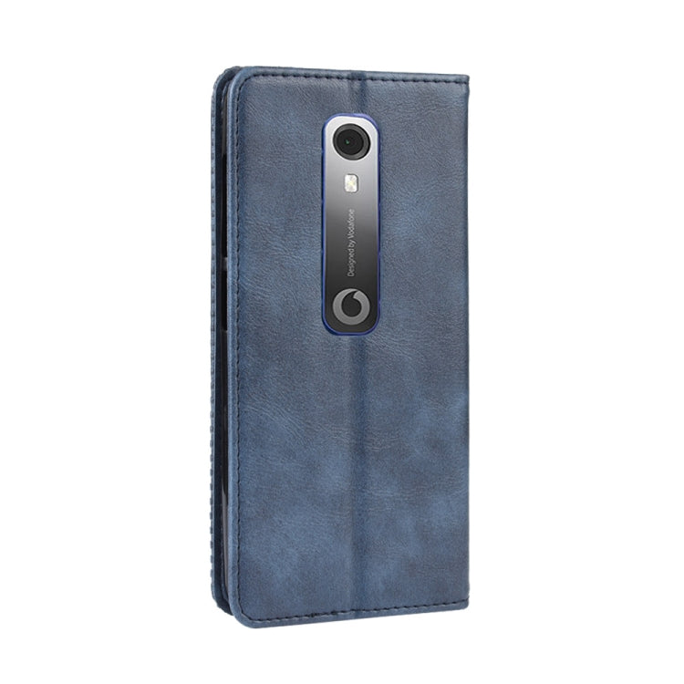 Magnetic Buckle Retro Crazy Horse Texture Horizontal Flip Leather Case for Vodafone Smart N10 (VFD630) , with Holder & Card Slots & Photo Frame
