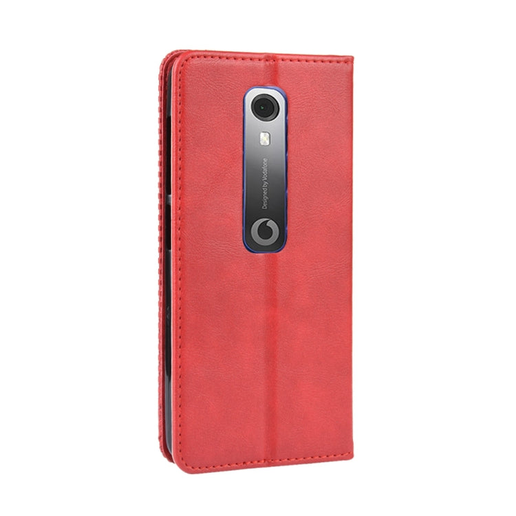 Magnetic Buckle Retro Crazy Horse Texture Horizontal Flip Leather Case for Vodafone Smart N10 (VFD630) , with Holder & Card Slots & Photo Frame