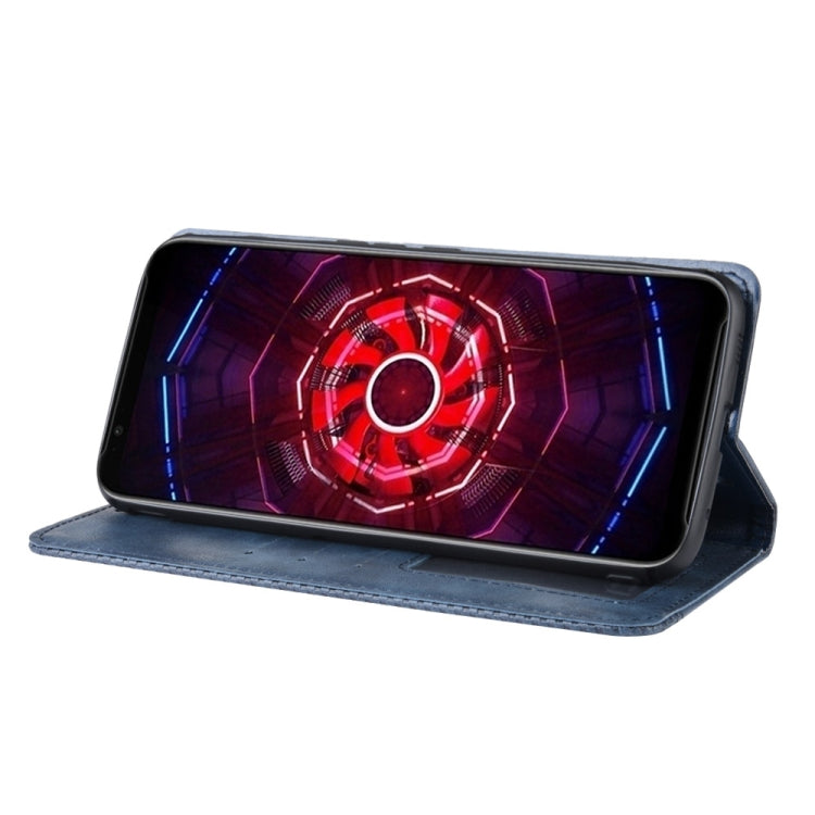 Magnetic Buckle Retro Crazy Horse Texture Horizontal Flip Leather Case for ZTE nubia Red Magic 3, with Holder & Card Slots & Photo Frame