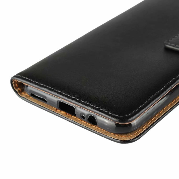 Leather Horizontal Flip Holster for One Plus 6 ,with Magnetic Clasp and Bracket and Card Slot and Wallet(Black)