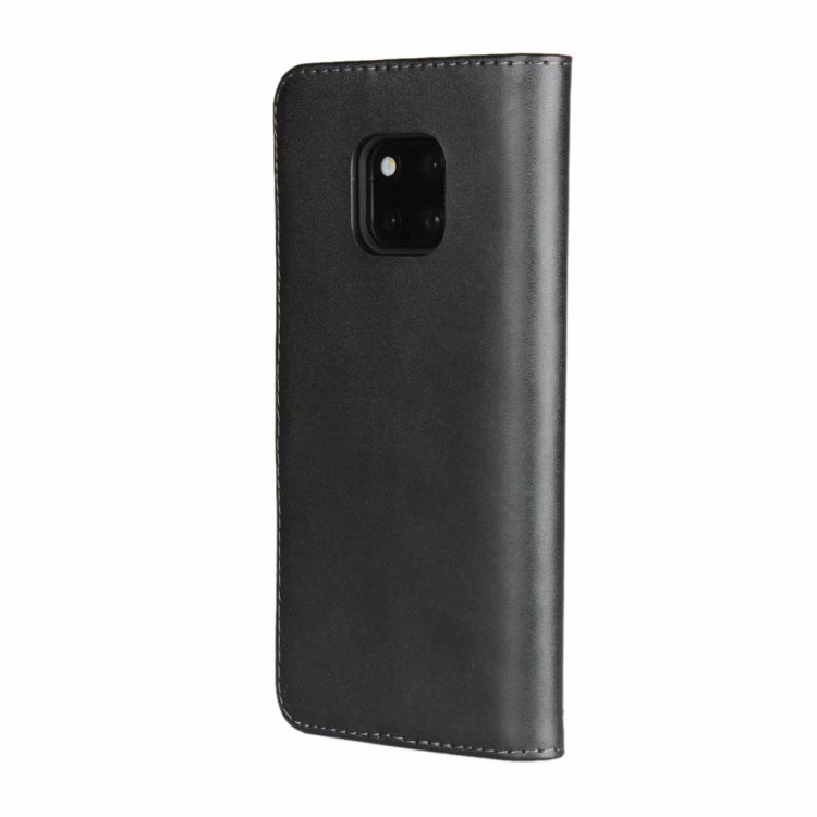 Horizontal Flip Leather Case for Huawei Mate 20 Pro ,with Magnetic Clasp and Bracket and Card Slot and Wallet(Black)