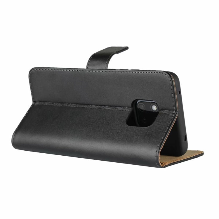 Horizontal Flip Leather Case for Huawei Mate 20 Pro ,with Magnetic Clasp and Bracket and Card Slot and Wallet(Black)