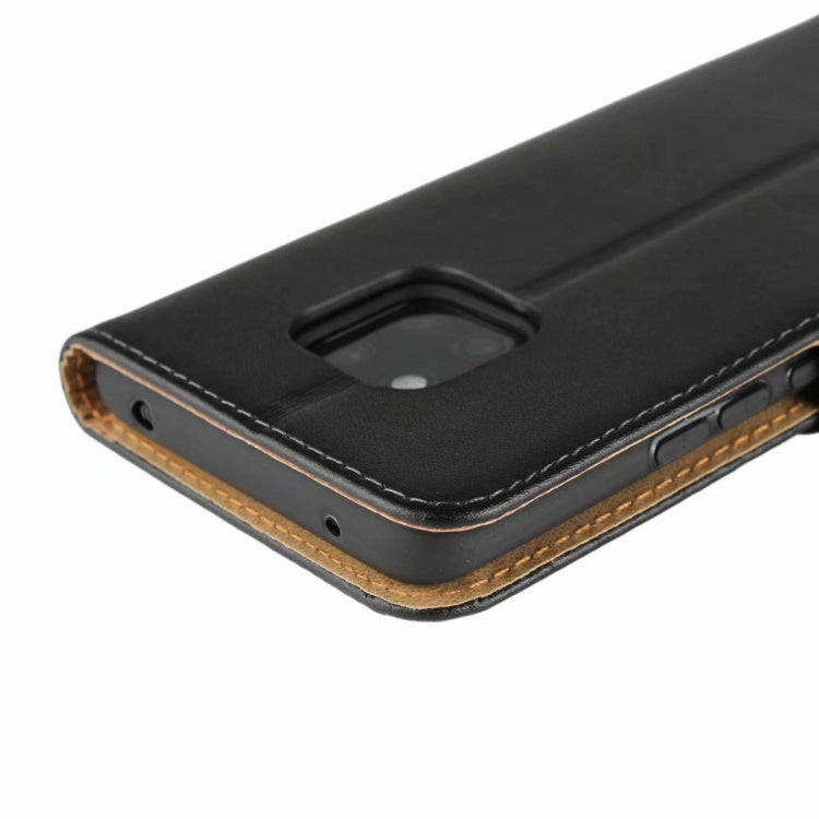 Horizontal Flip Leather Case for Huawei Mate 20 Pro ,with Magnetic Clasp and Bracket and Card Slot and Wallet(Black)