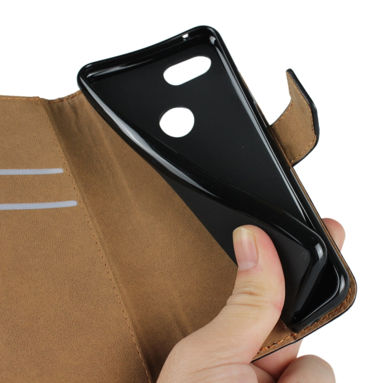 Leather Horizontal Flip Holster for Google Pixel 3 ,with Magnetic Clasp and Bracket and Card Slot and Wallet(Black)