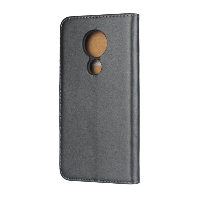 Leather Horizontal Flip Holster for MOTO G7 Play ,with Magnetic Clasp and Bracket and Card Slot and Wallet(Black)