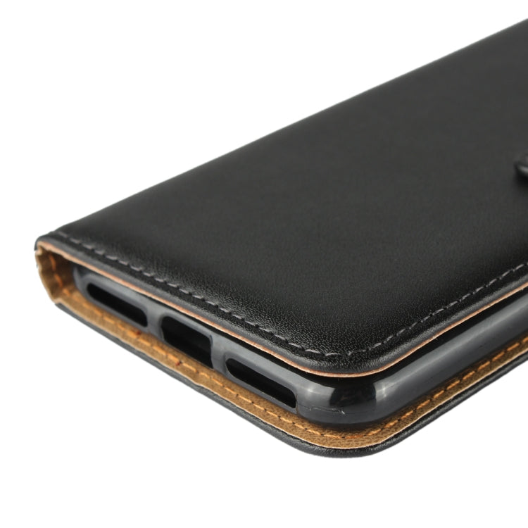 Leather Horizontal Flip Holster for Moto P30 Play ,with Magnetic Clasp and Bracket and Card Slot and Wallet(Black)