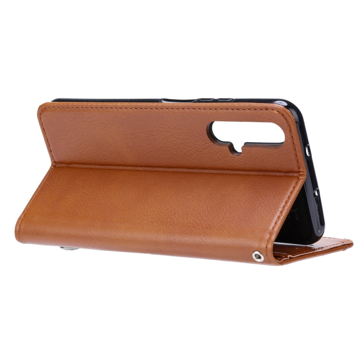 Knead Skin Texture Horizontal Flip Leather Case for Huawei Honor 20, with Photo Frame & Holder & Card Slots & Wallet
