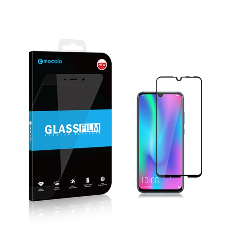mocolo 0.33mm 9H 2.5D Full Glue Tempered Glass Film for Honor 10 Lite / P Smart (2019) / Honor 10i(Black)